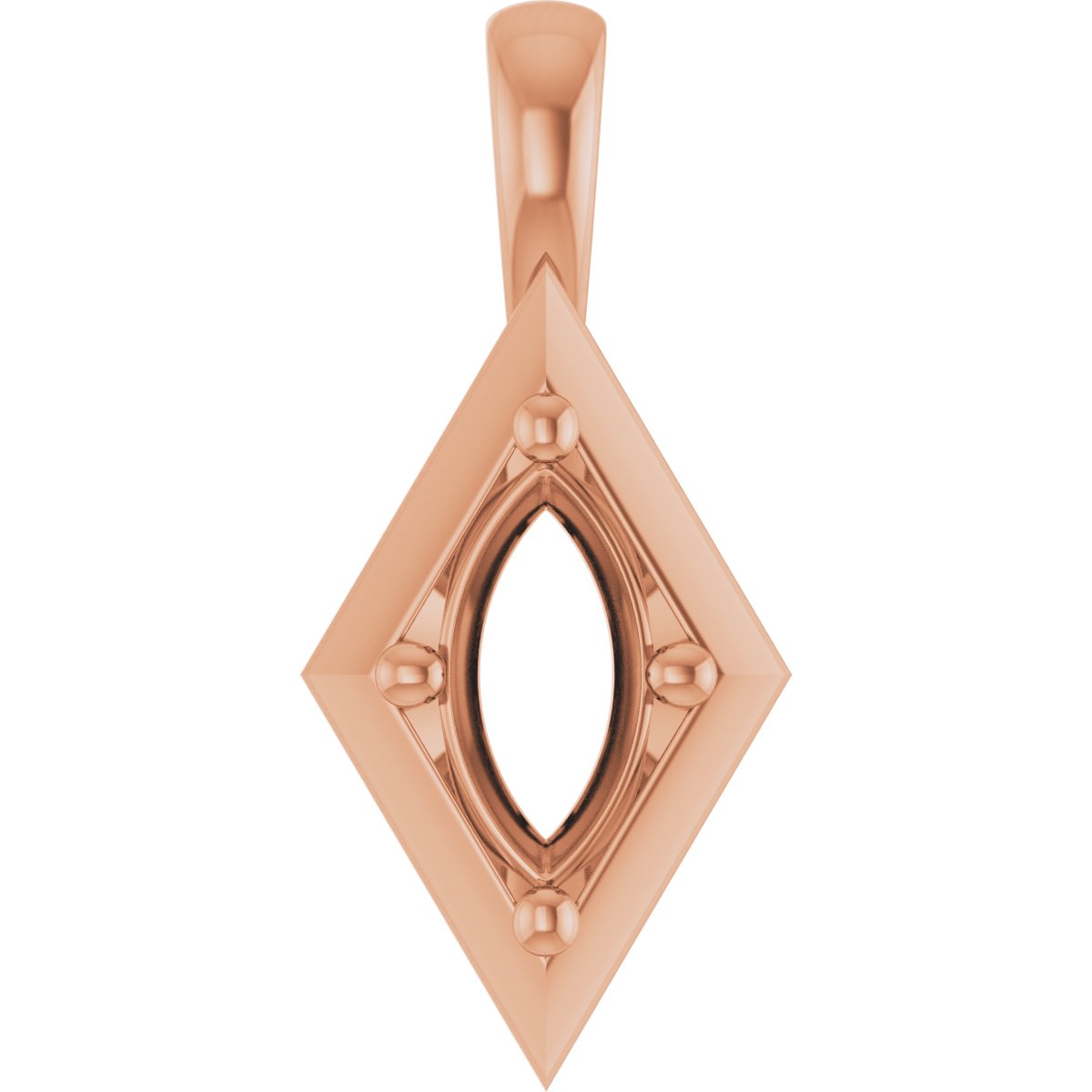 Claw-Prong Bezel-Style Solitaire Charm/Pendant