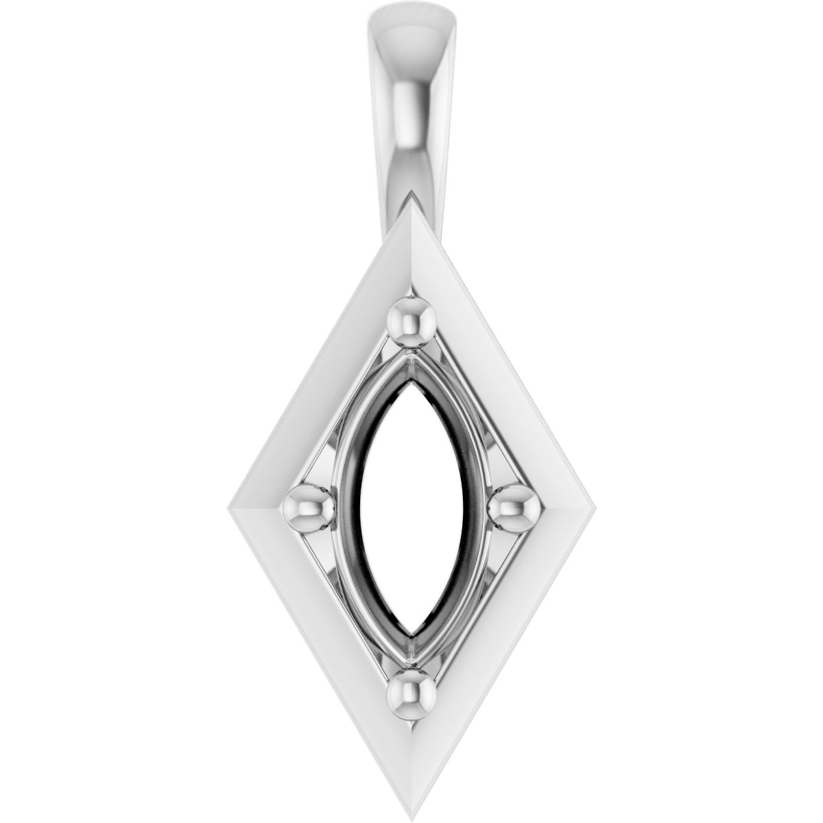 Claw-Prong Bezel-Style Solitaire Charm/Pendant