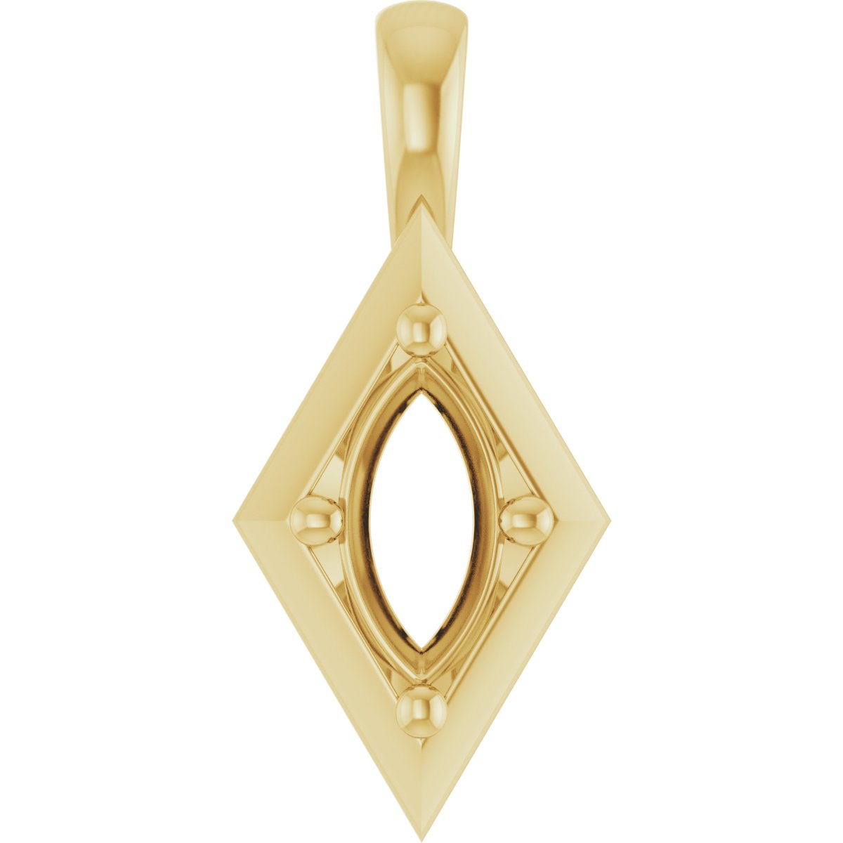 Claw-Prong Bezel-Style Solitaire Charm/Pendant