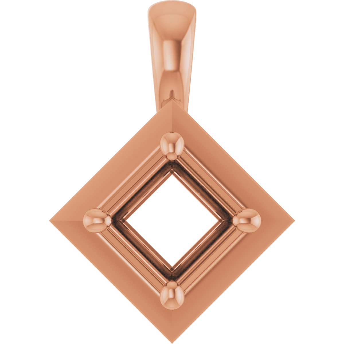 Claw-Prong Bezel-Style Solitaire Charm/Pendant