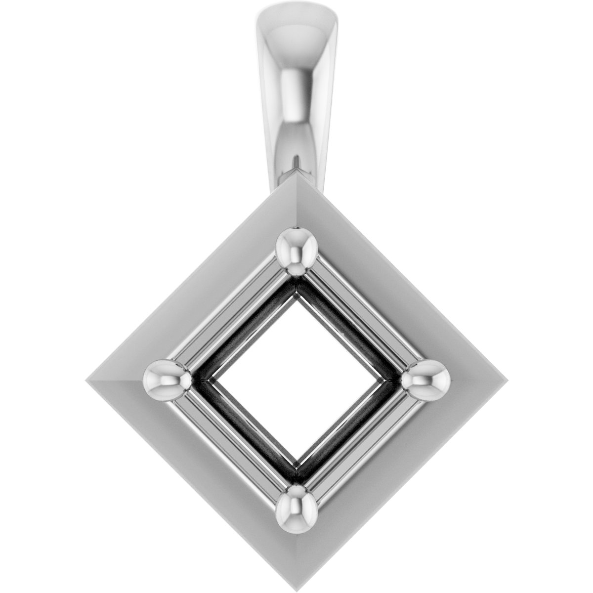 Claw-Prong Bezel-Style Solitaire Charm/Pendant