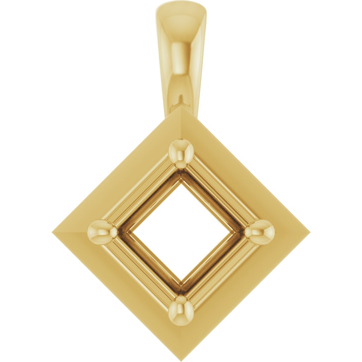 Claw-Prong Bezel-Style Solitaire Charm/Pendant