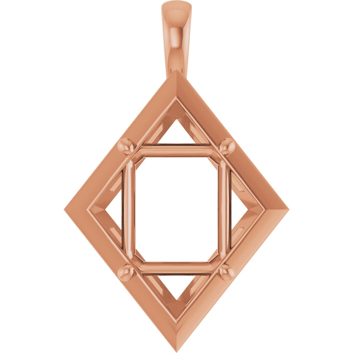 Claw-Prong Bezel-Style Solitaire Charm/Pendant