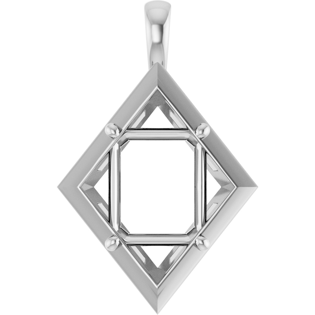 Claw-Prong Bezel-Style Solitaire Charm/Pendant