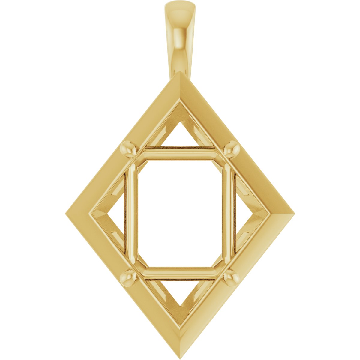 Claw-Prong Bezel-Style Solitaire Charm/Pendant