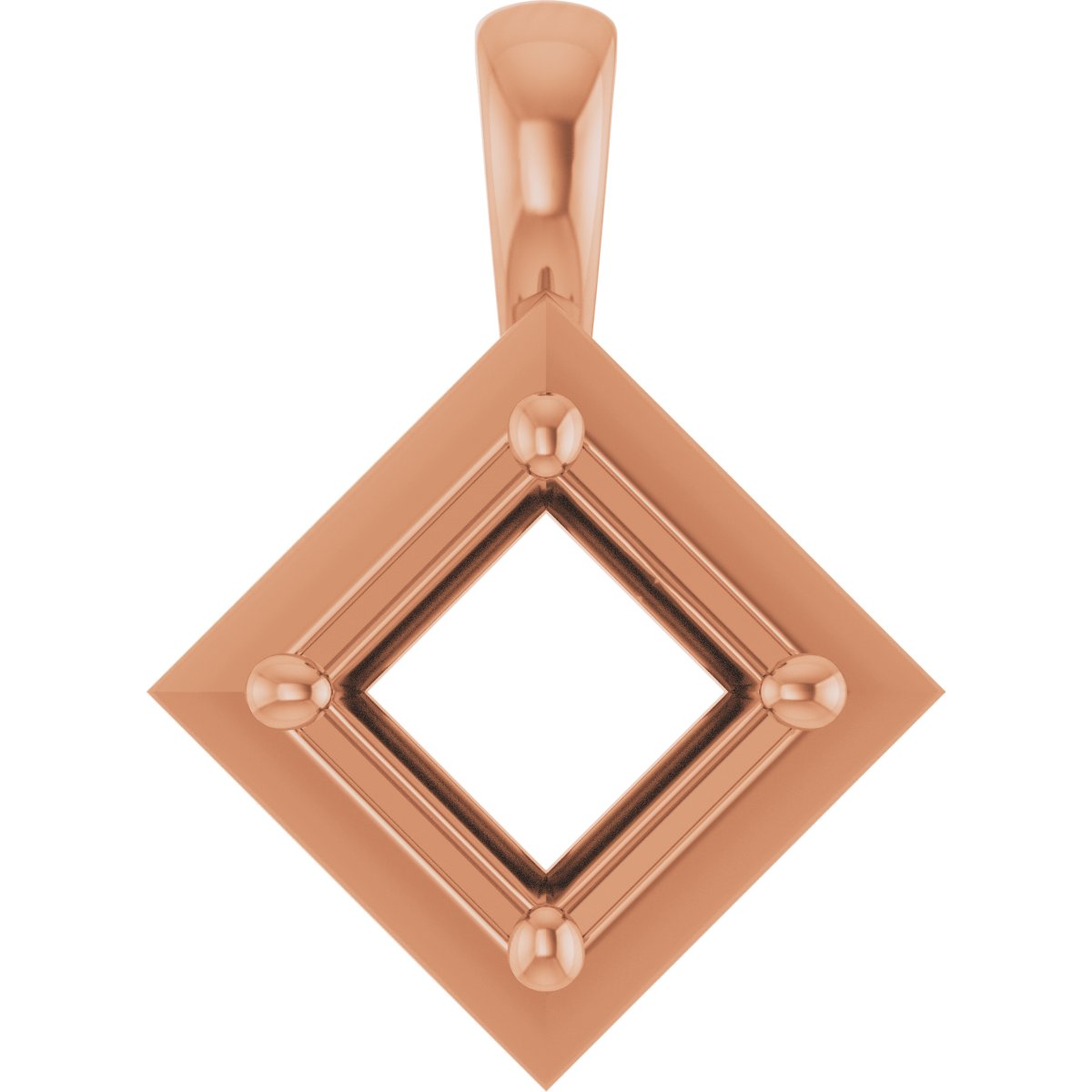 Claw-Prong Bezel-Style Solitaire Charm/Pendant