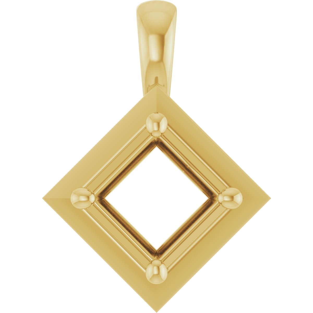 Claw-Prong Bezel-Style Solitaire Charm/Pendant