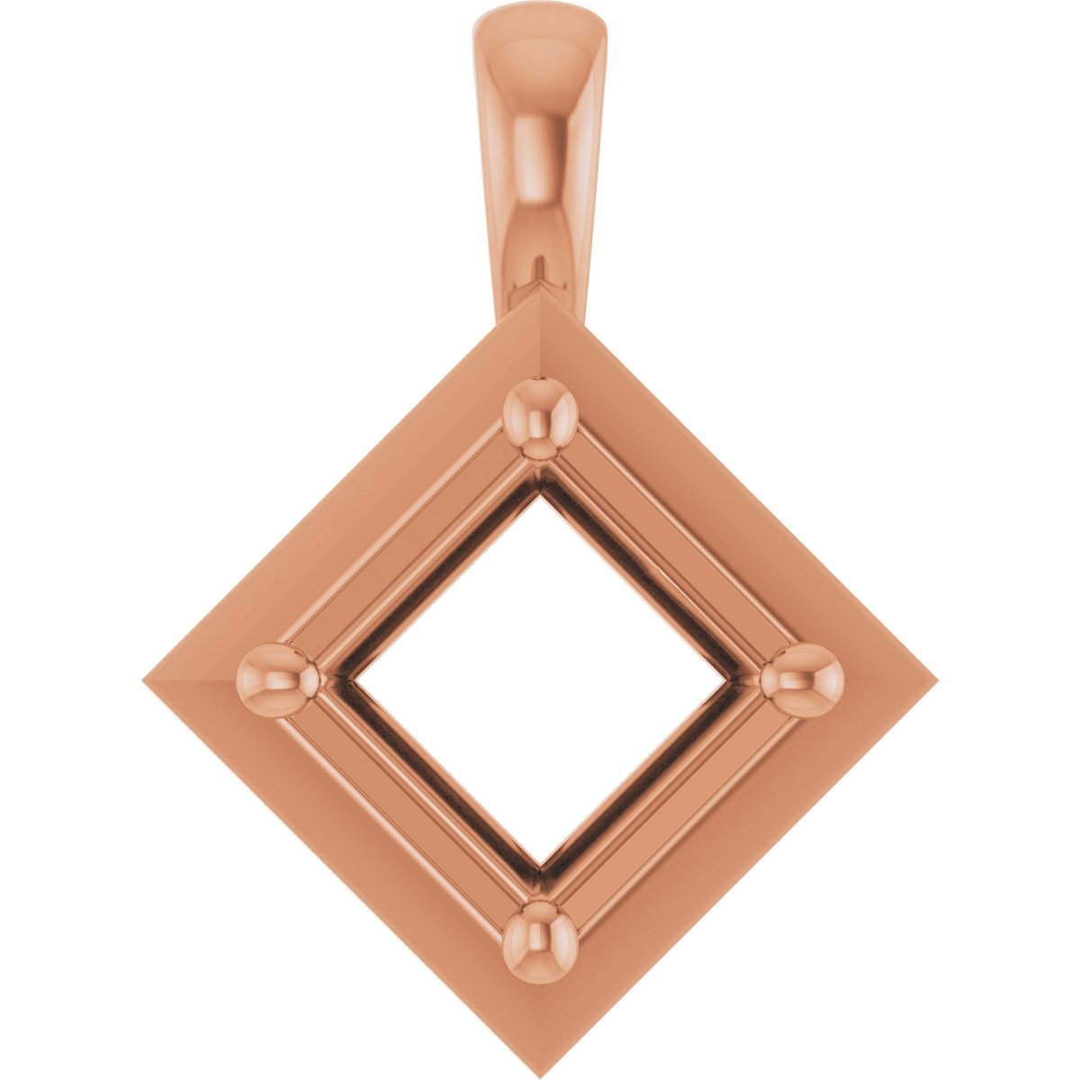 Claw-Prong Bezel-Style Solitaire Charm/Pendant
