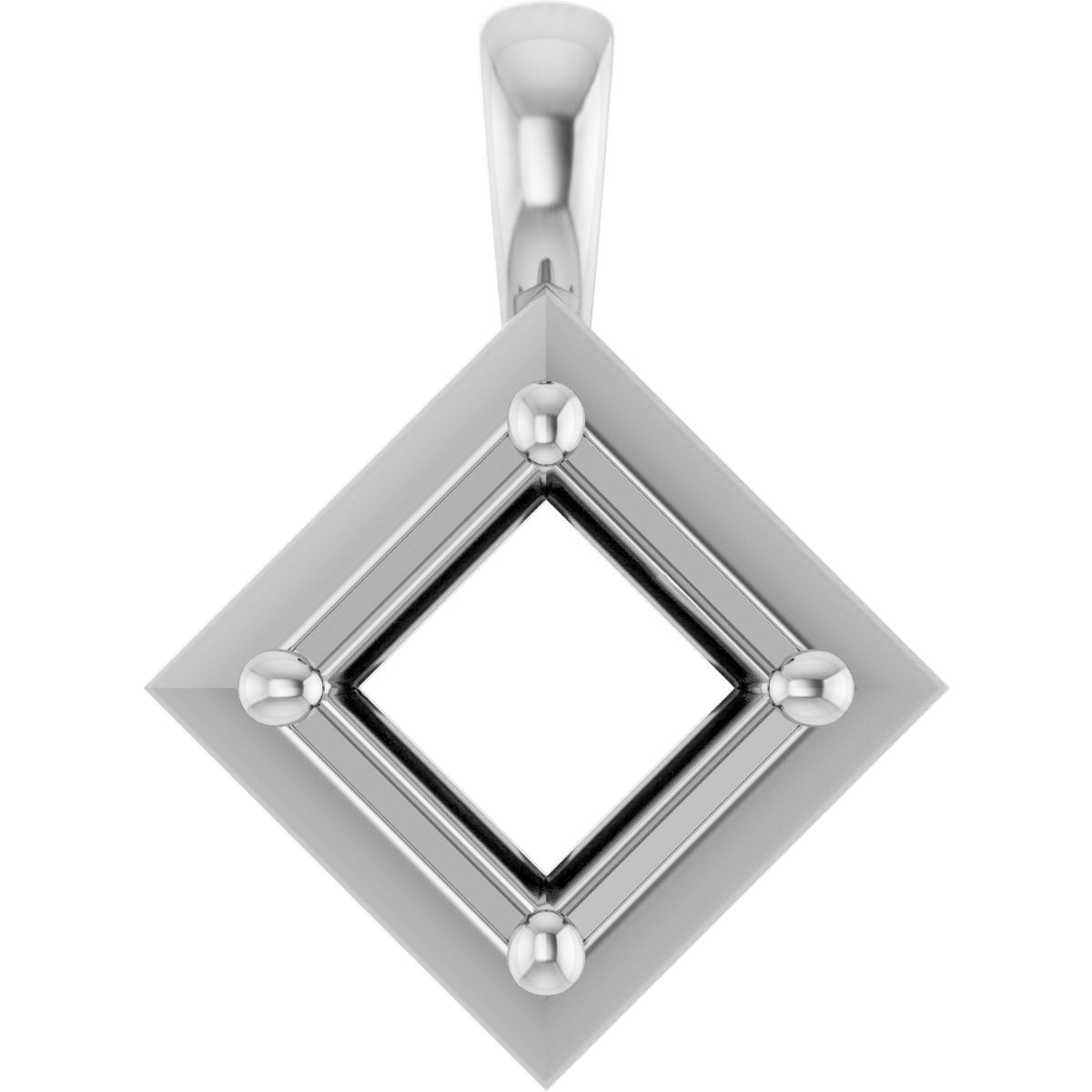 Claw-Prong Bezel-Style Solitaire Charm/Pendant