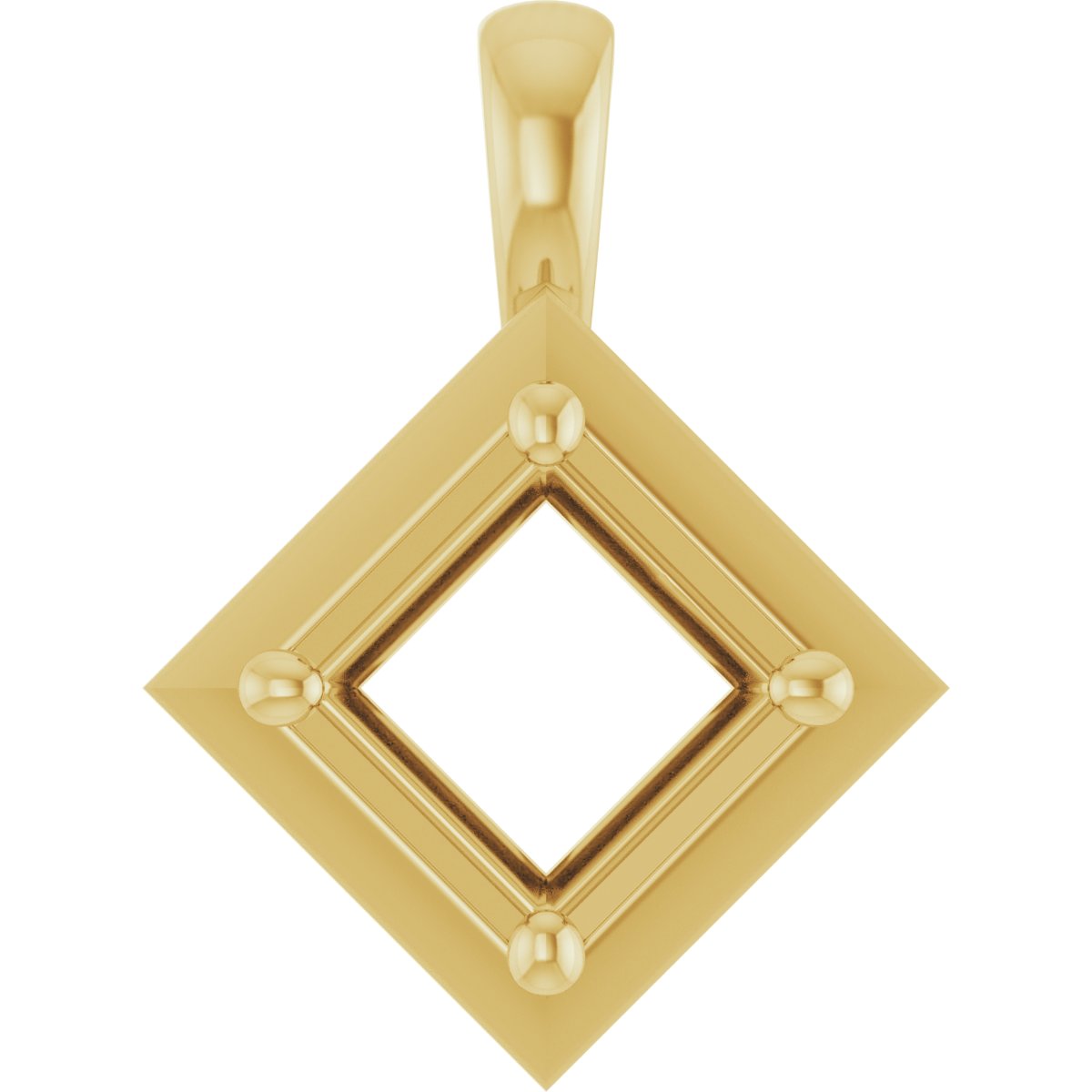 Claw-Prong Bezel-Style Solitaire Charm/Pendant