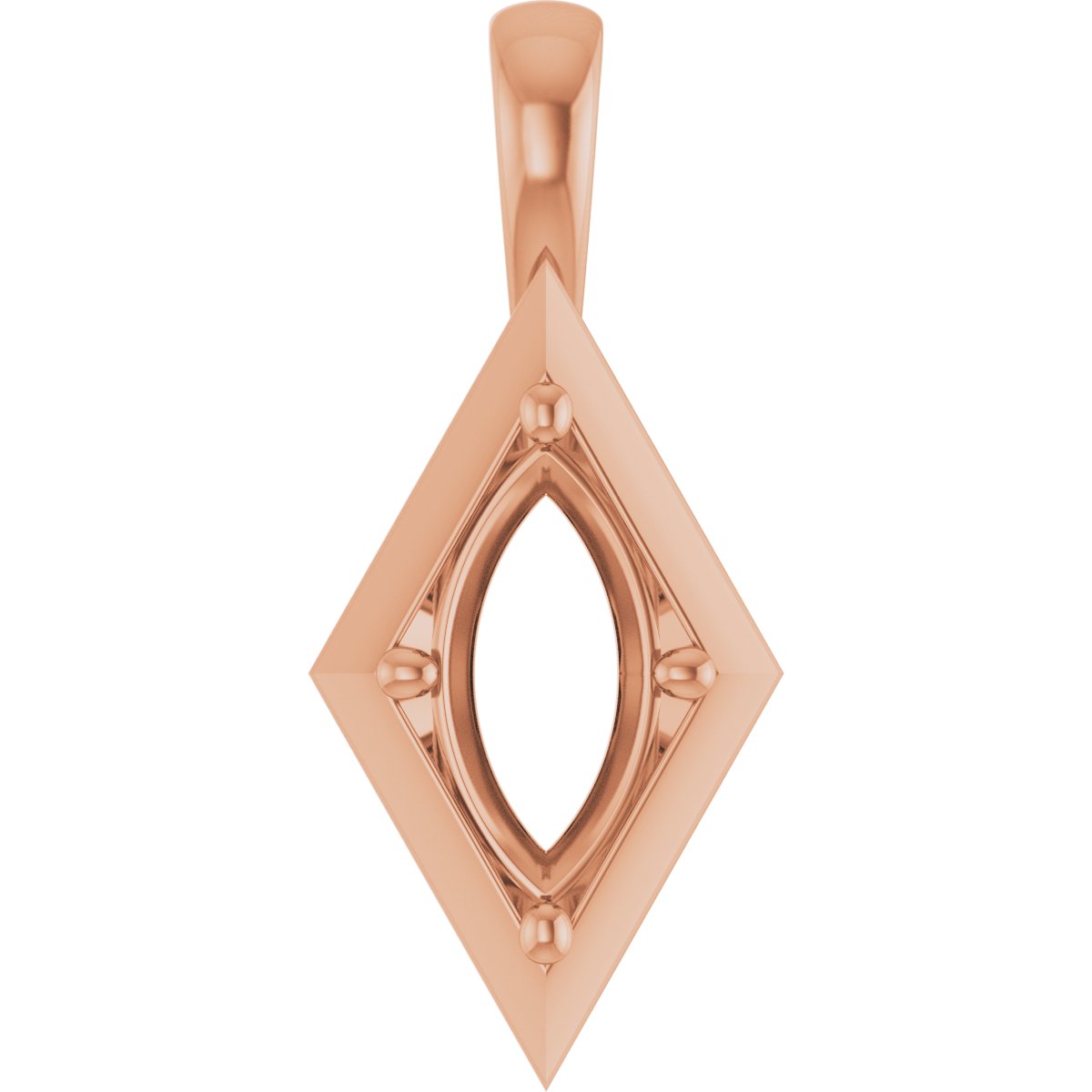 Claw-Prong Bezel-Style Solitaire Charm/Pendant