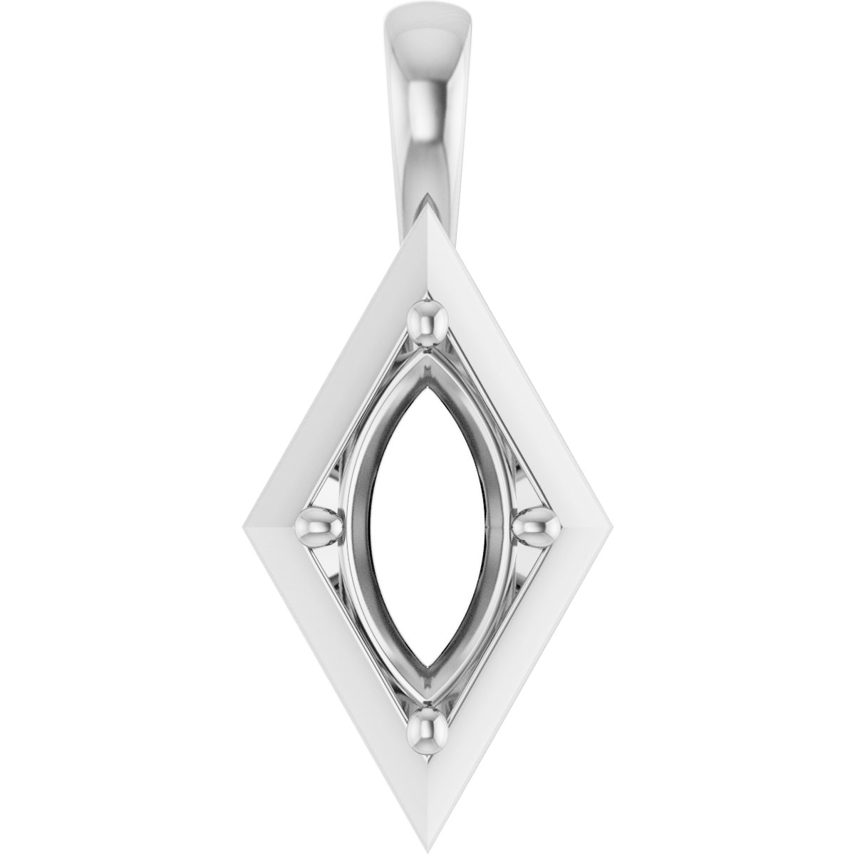 Claw-Prong Bezel-Style Solitaire Charm/Pendant