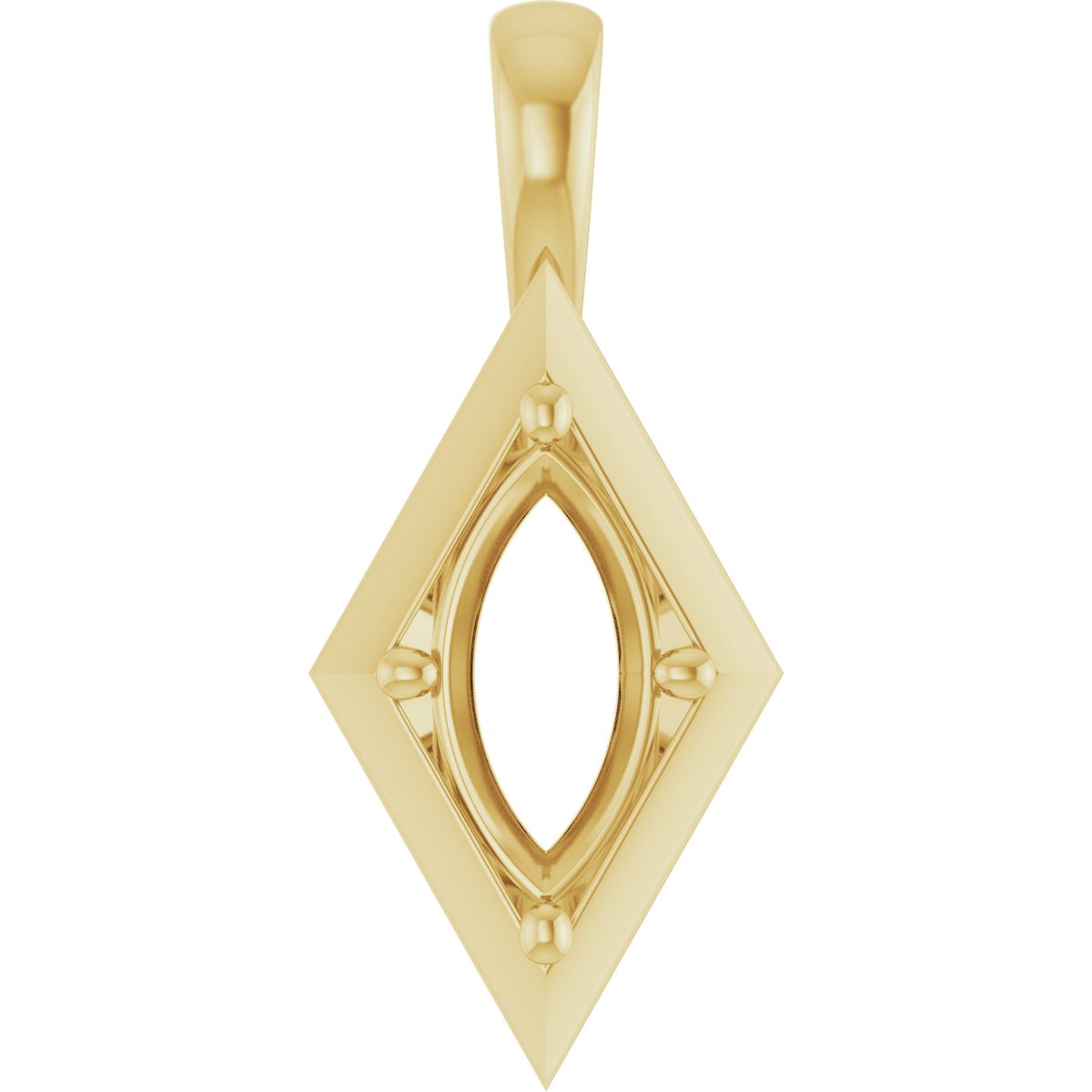 Claw-Prong Bezel-Style Solitaire Charm/Pendant