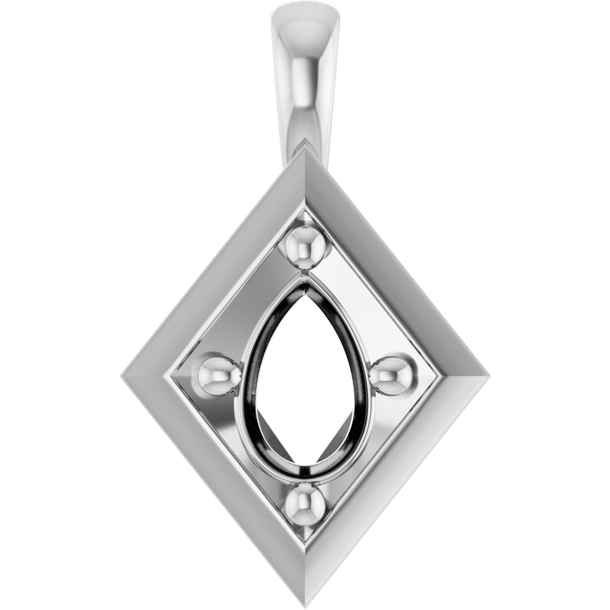 Claw-Prong Bezel-Style Solitaire Charm/Pendant