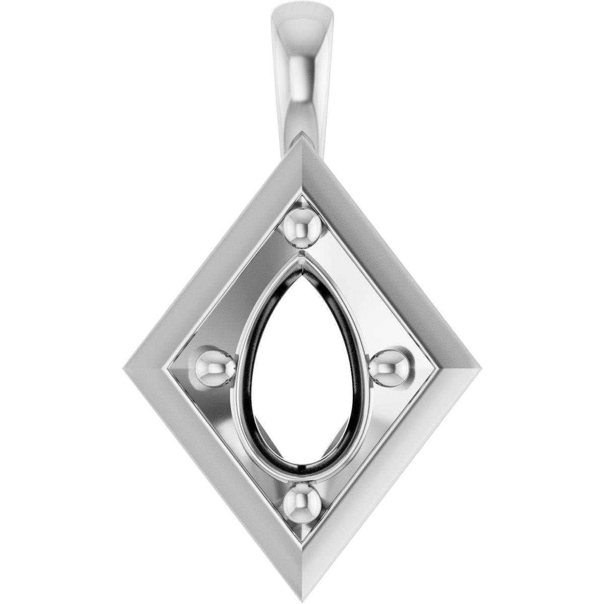 Claw-Prong Bezel-Style Solitaire Charm/Pendant