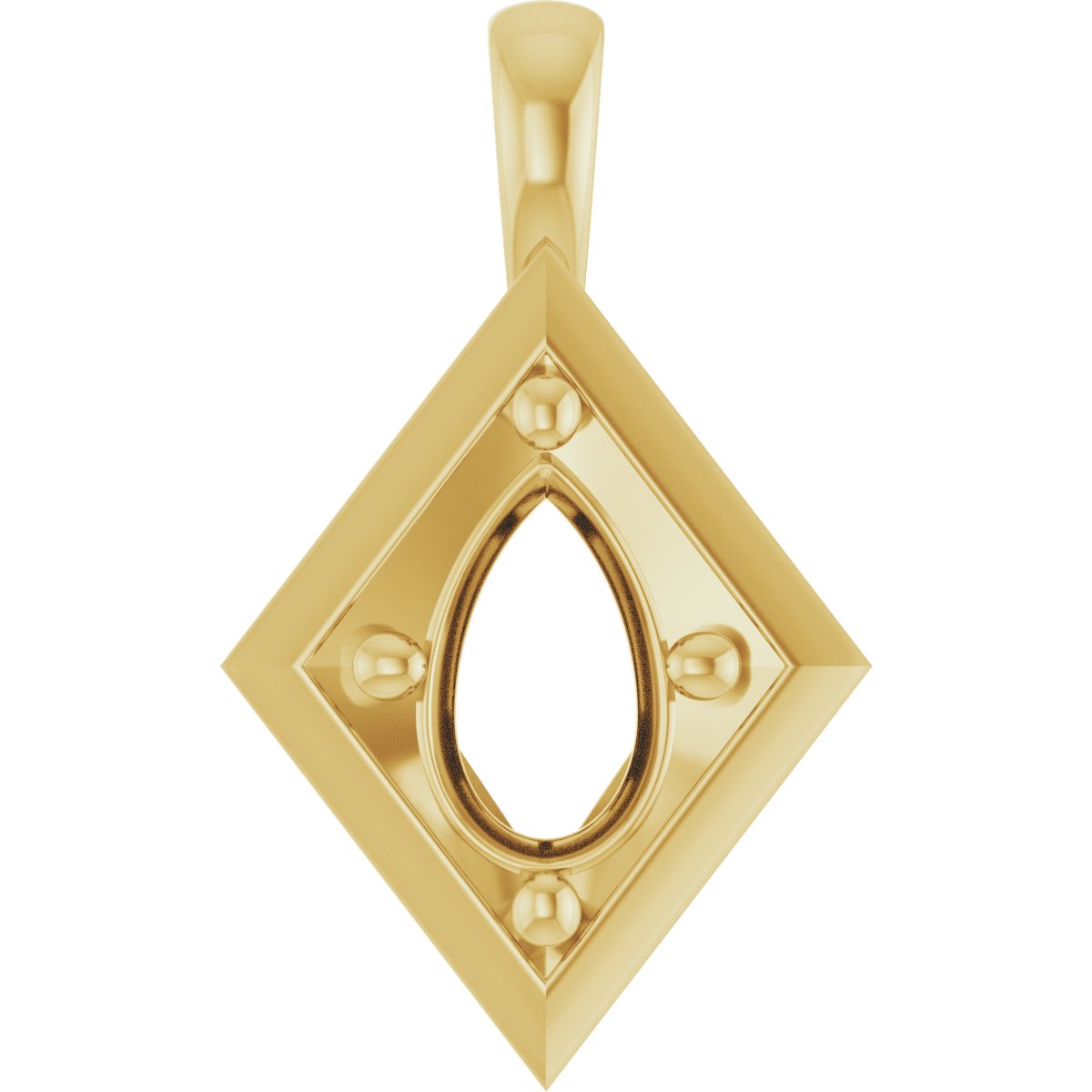 Claw-Prong Bezel-Style Solitaire Charm/Pendant