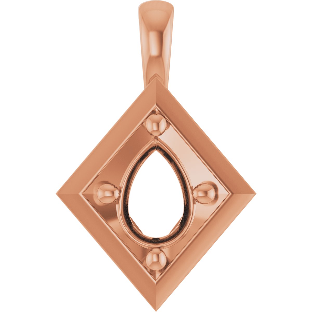 Claw-Prong Bezel-Style Solitaire Charm/Pendant
