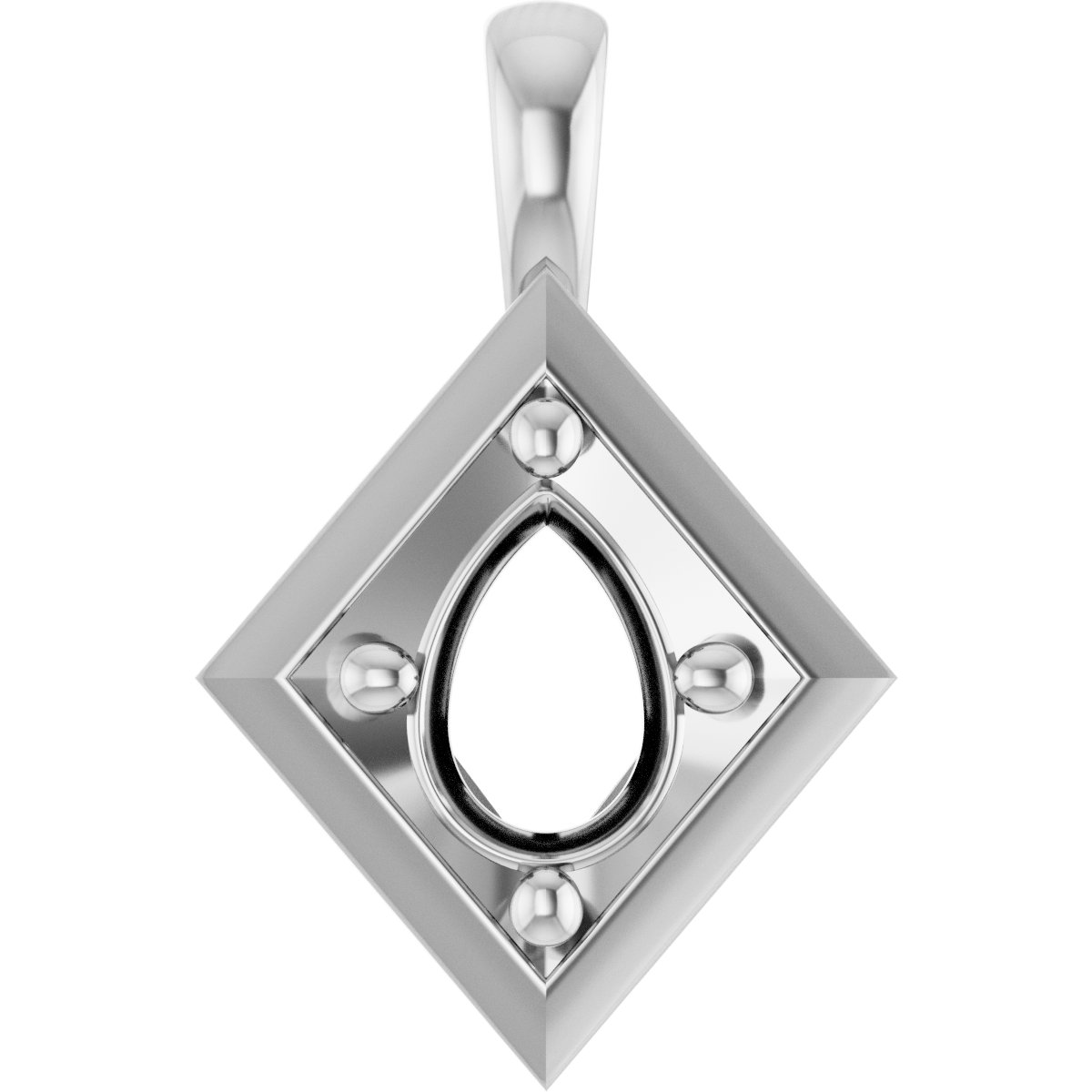 Claw-Prong Bezel-Style Solitaire Charm/Pendant