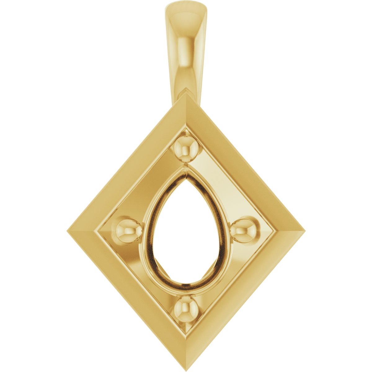 Claw-Prong Bezel-Style Solitaire Charm/Pendant