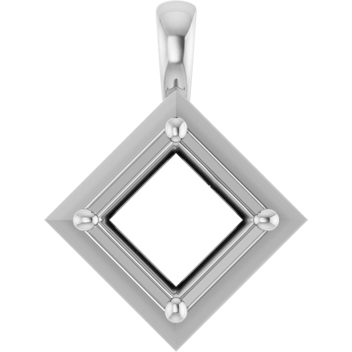 Claw-Prong Bezel-Style Solitaire Charm/Pendant