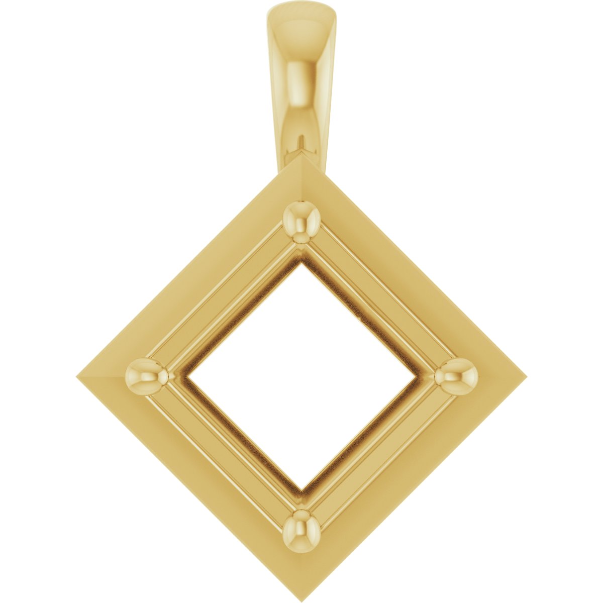 Claw-Prong Bezel-Style Solitaire Charm/Pendant