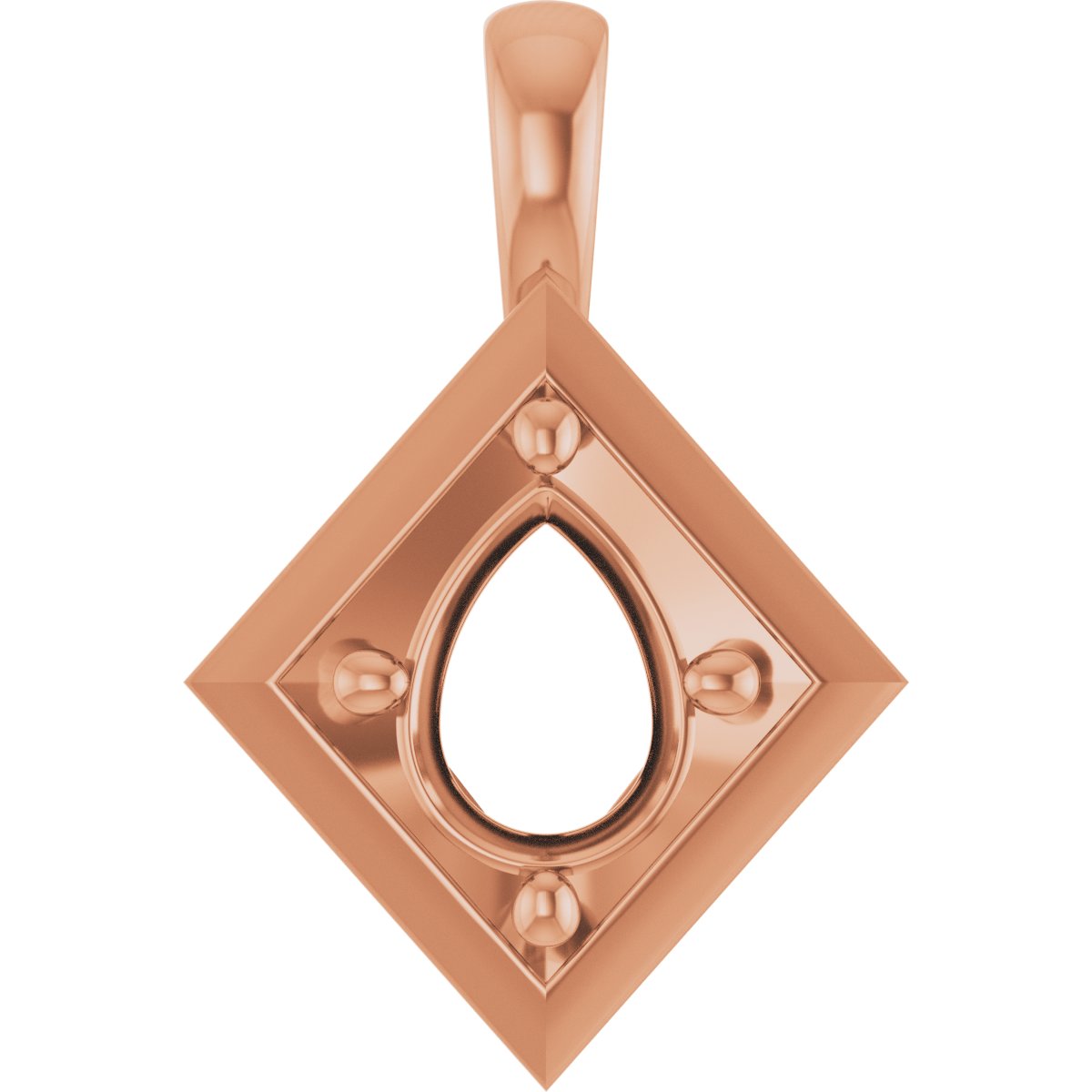 Claw-Prong Bezel-Style Solitaire Charm/Pendant