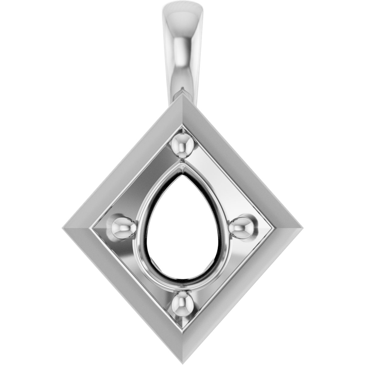 Claw-Prong Bezel-Style Solitaire Charm/Pendant