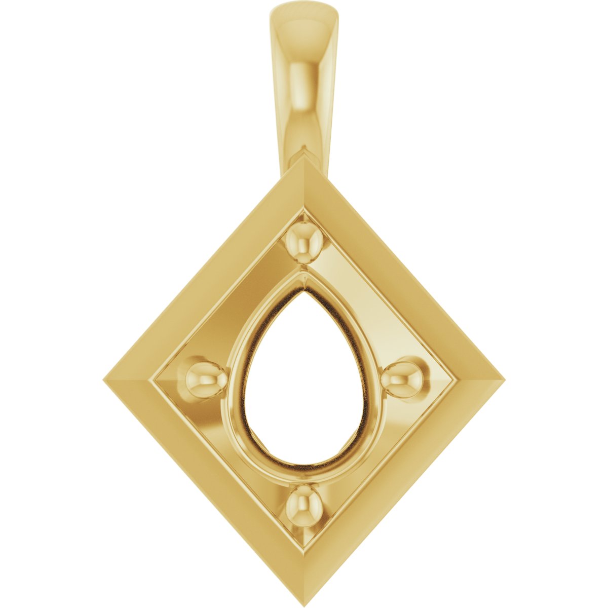 Claw-Prong Bezel-Style Solitaire Charm/Pendant