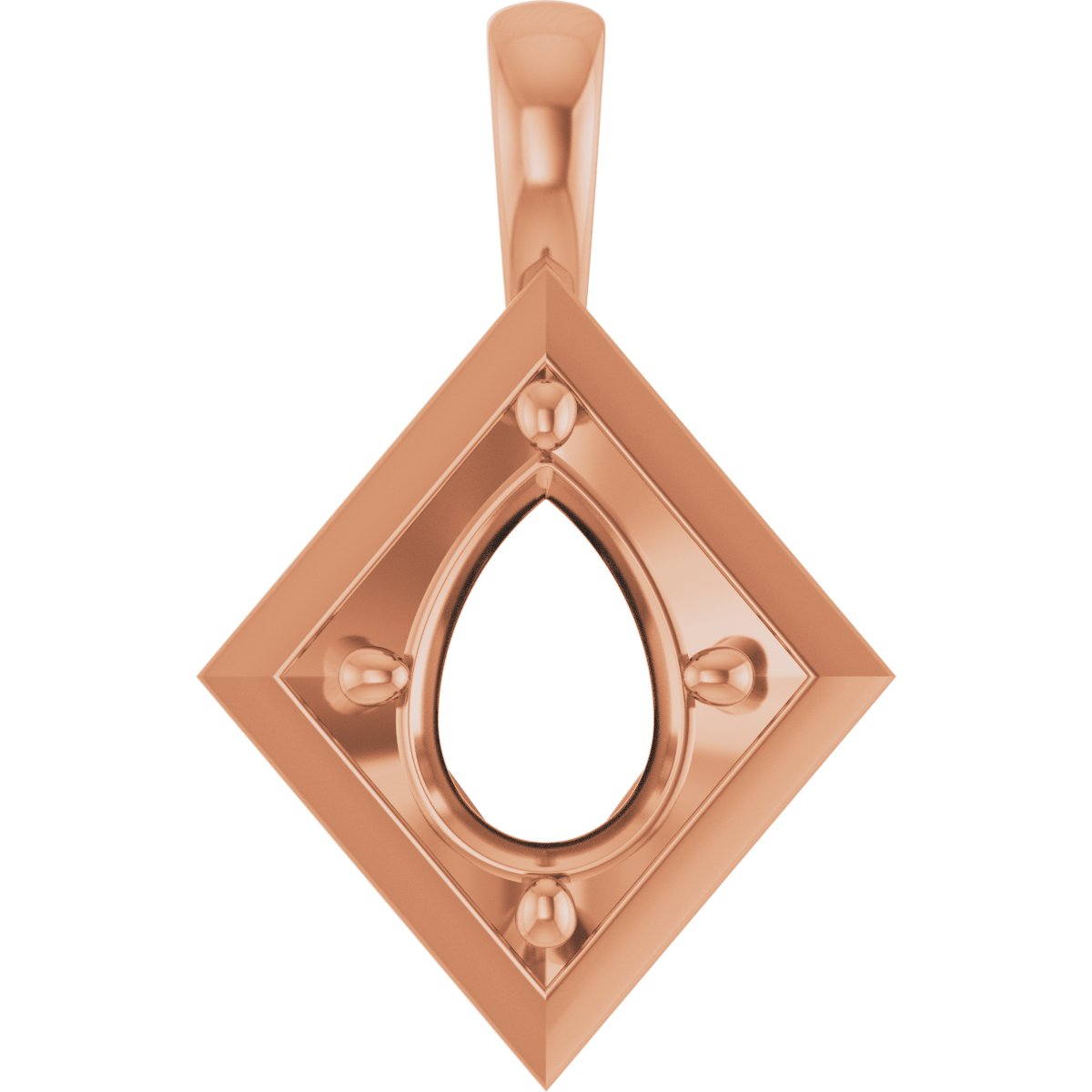 Claw-Prong Bezel-Style Solitaire Charm/Pendant