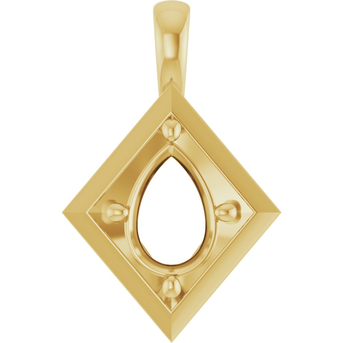 Claw-Prong Bezel-Style Solitaire Charm/Pendant