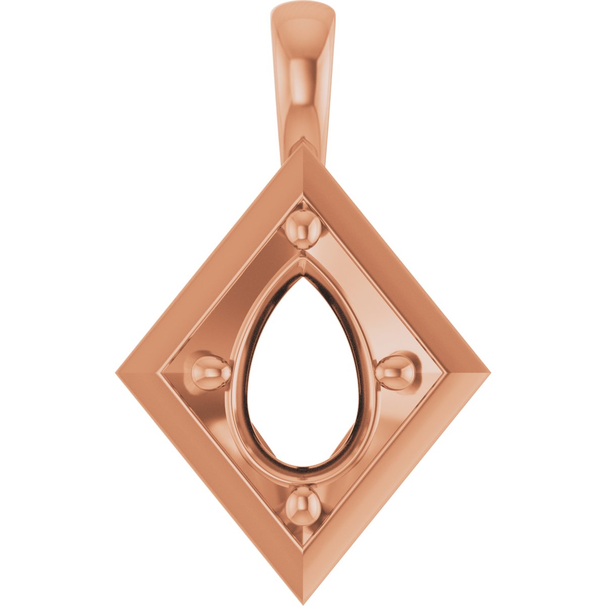 Claw-Prong Bezel-Style Solitaire Charm/Pendant