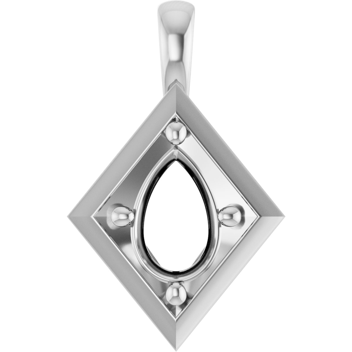 Claw-Prong Bezel-Style Solitaire Charm/Pendant