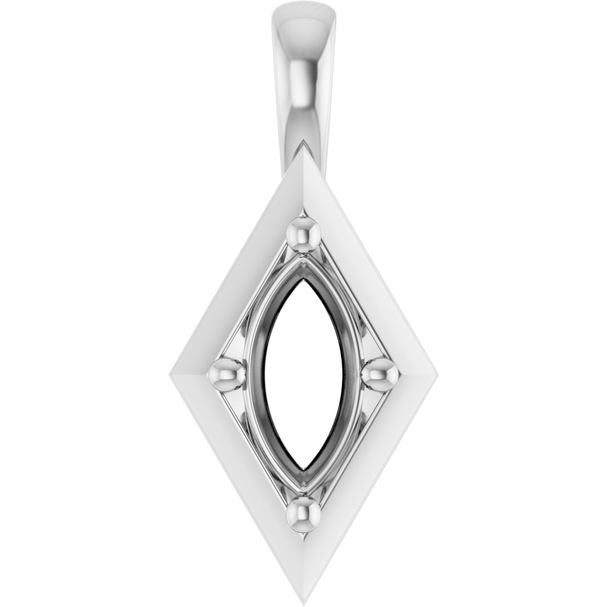 Claw-Prong Bezel-Style Solitaire Charm/Pendant