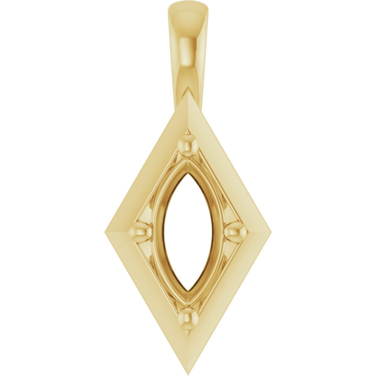 Claw-Prong Bezel-Style Solitaire Charm/Pendant