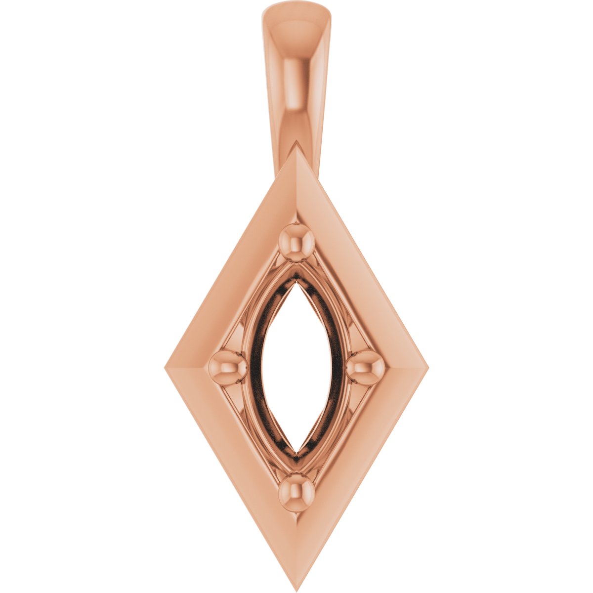 Claw-Prong Bezel-Style Solitaire Charm/Pendant