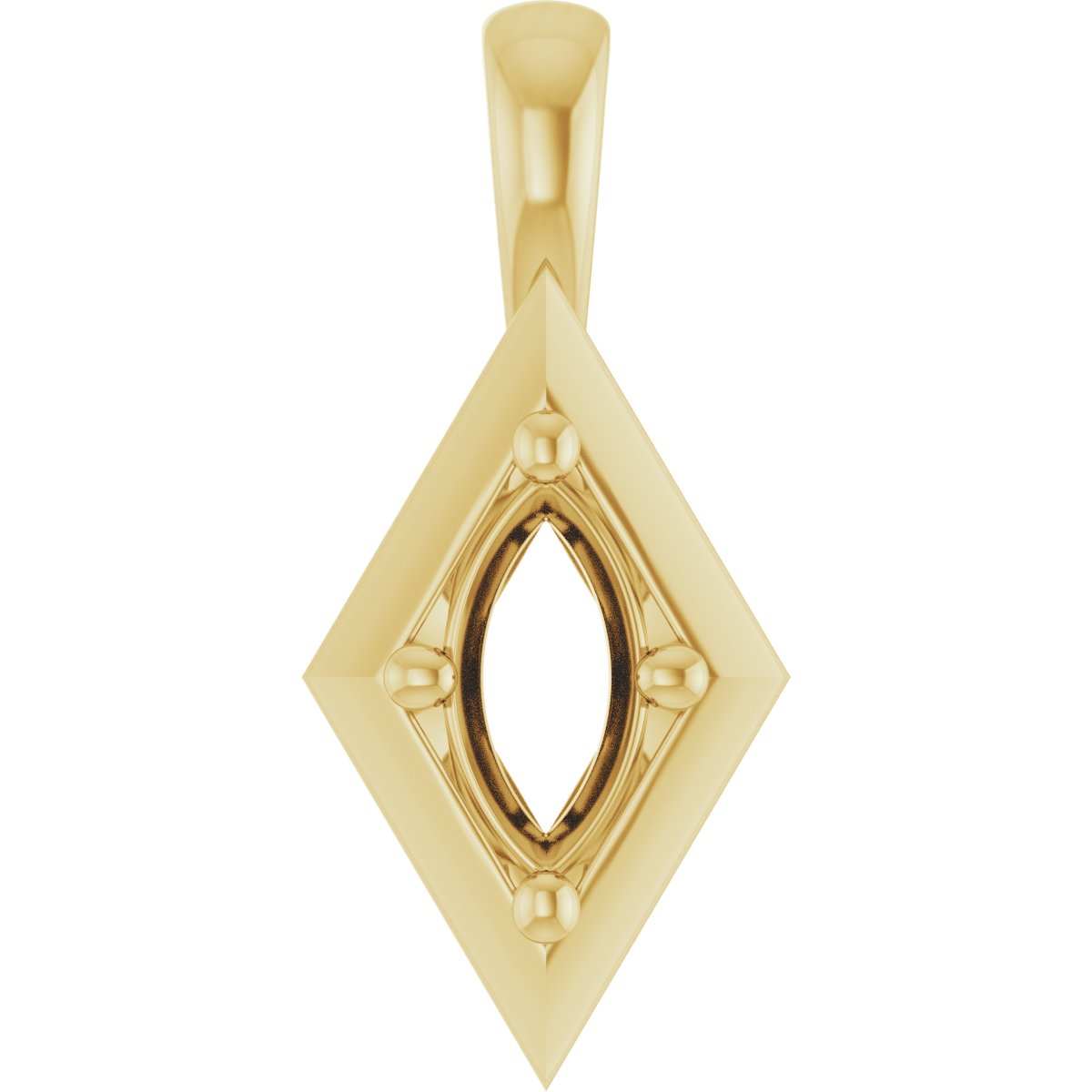 Claw-Prong Bezel-Style Solitaire Charm/Pendant