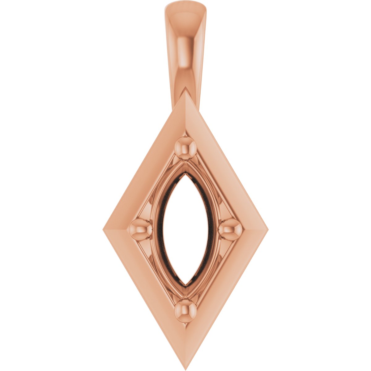 Claw-Prong Bezel-Style Solitaire Charm/Pendant