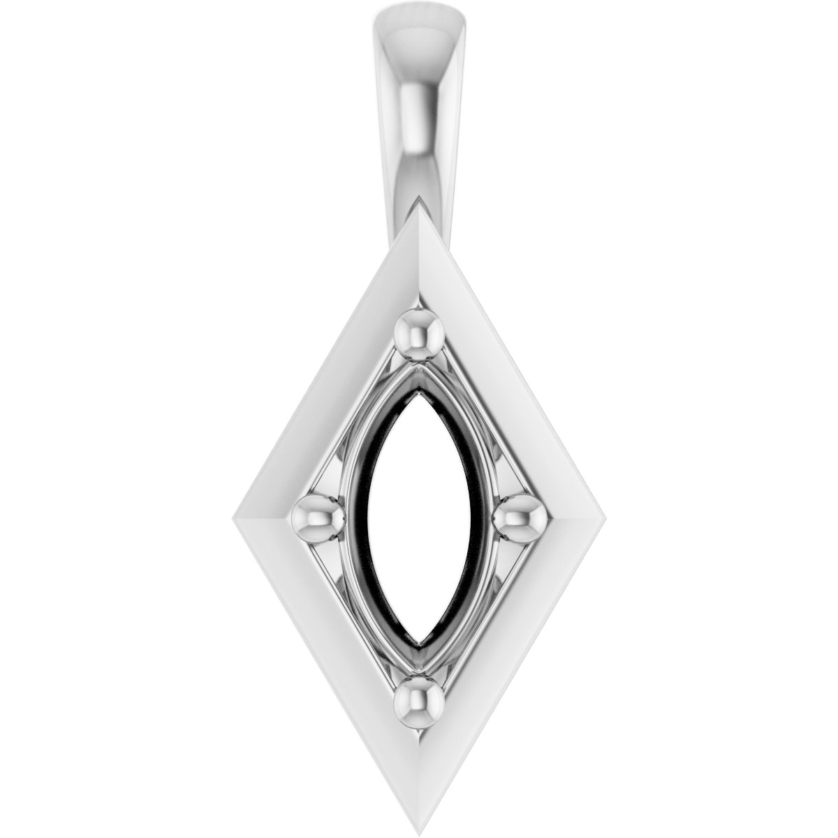 Claw-Prong Bezel-Style Solitaire Charm/Pendant
