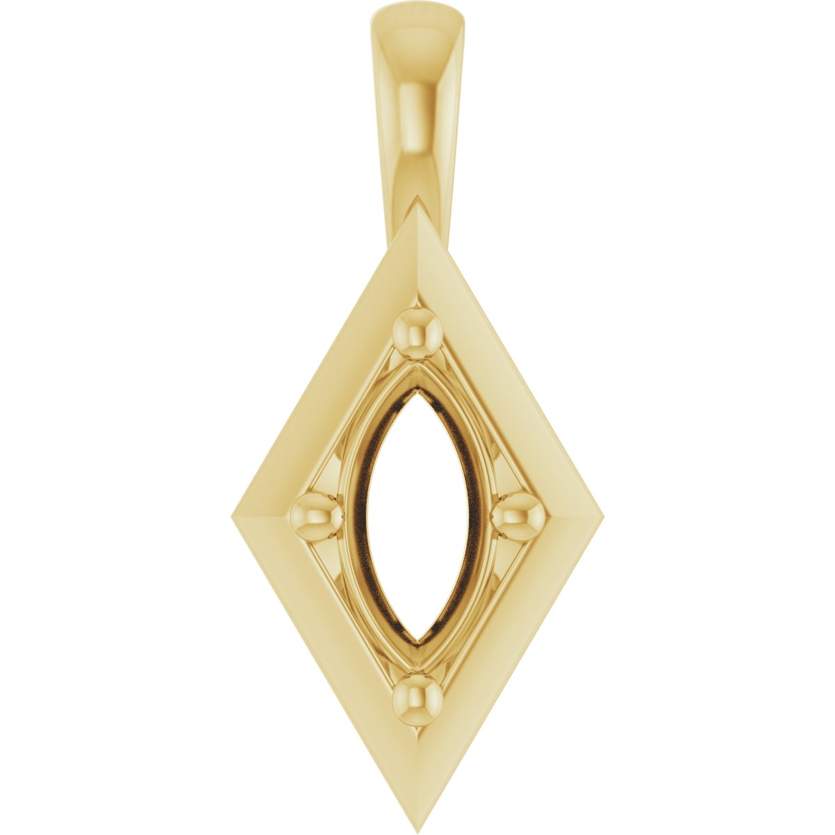 Claw-Prong Bezel-Style Solitaire Charm/Pendant