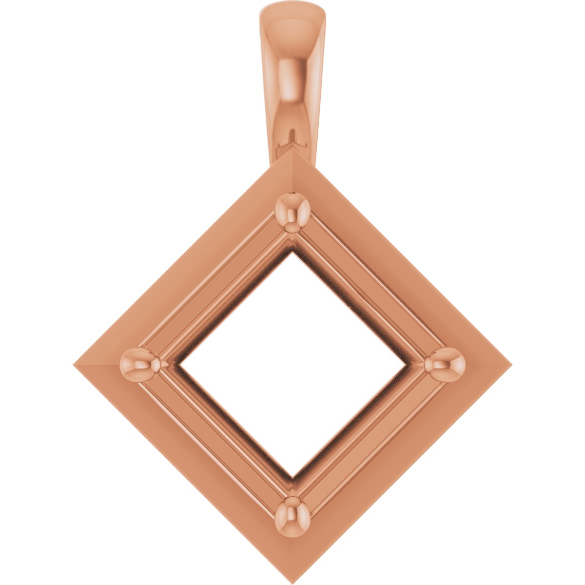 Claw-Prong Bezel-Style Solitaire Charm/Pendant