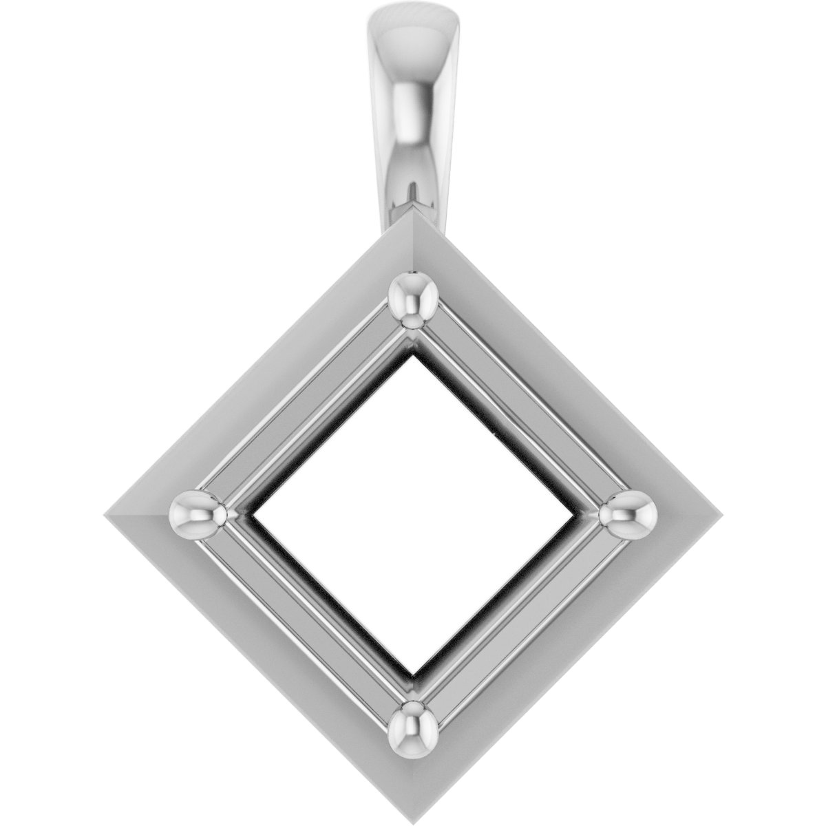Claw-Prong Bezel-Style Solitaire Charm/Pendant