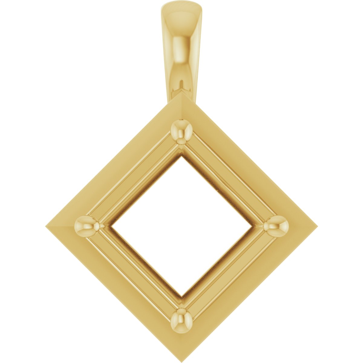 Claw-Prong Bezel-Style Solitaire Charm/Pendant