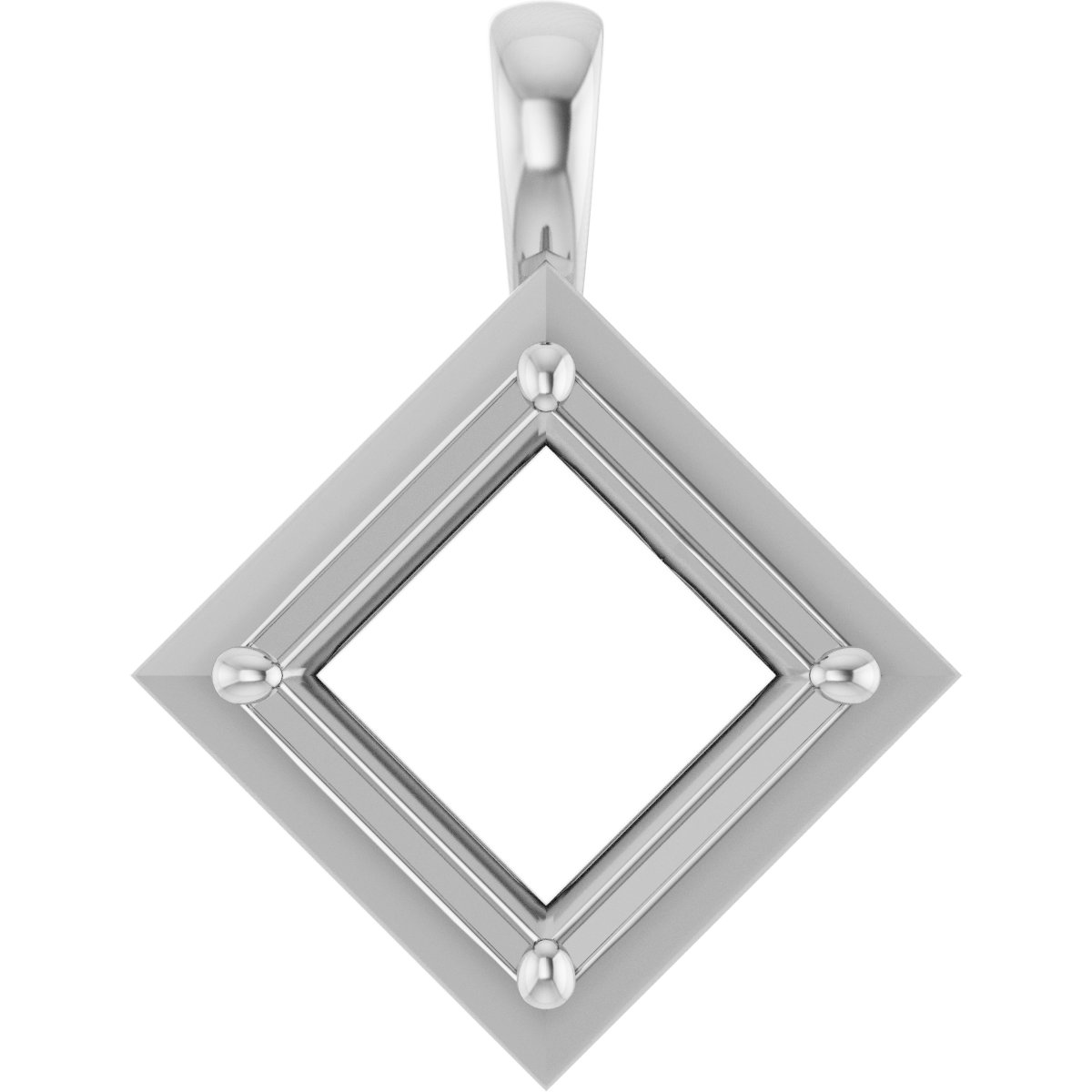 Claw-Prong Bezel-Style Solitaire Charm/Pendant