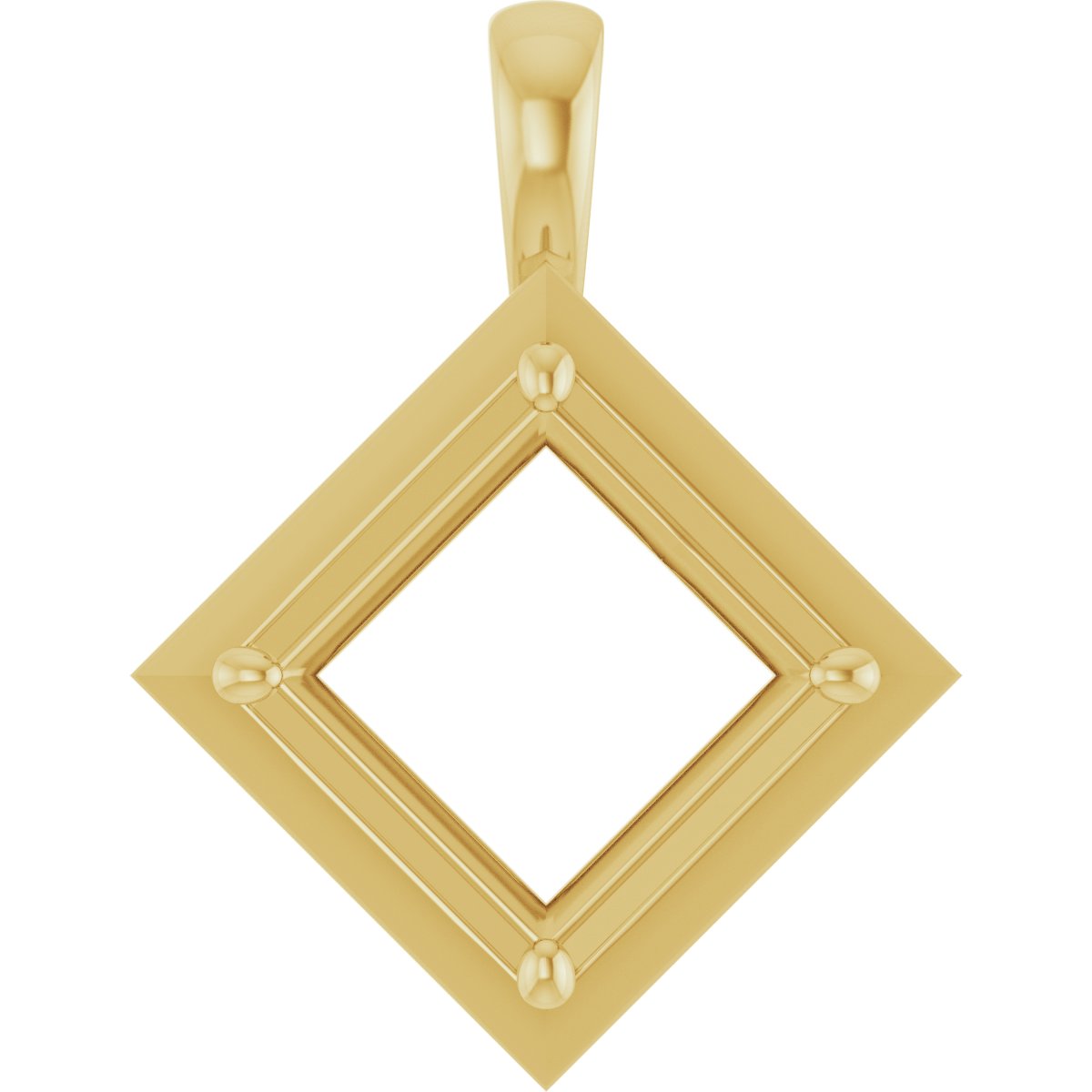 Claw-Prong Bezel-Style Solitaire Charm/Pendant