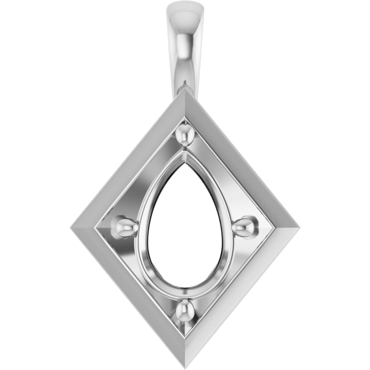 Claw-Prong Bezel-Style Solitaire Charm/Pendant