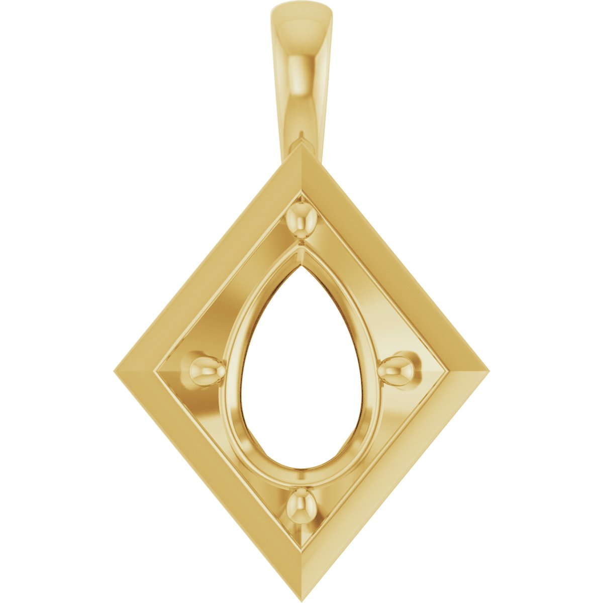 Claw-Prong Bezel-Style Solitaire Charm/Pendant