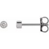 Platinum .06 CTW Diamond Micro Bezel Set Earrings Ref 17485558