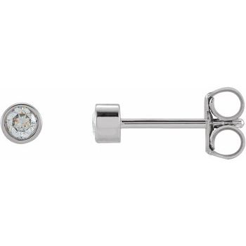 Platinum .125 CTW Diamond Micro Bezel Set Earrings Ref 17485566