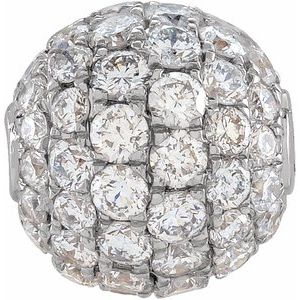 14K White 6 mm 3/8 CTW Natural Diamond Ball Pendant