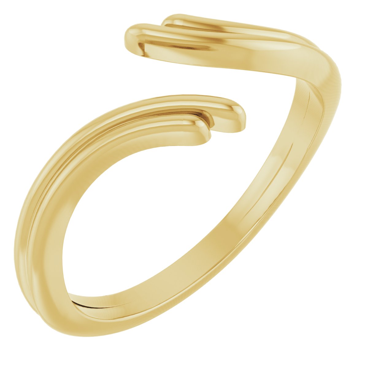 14K Yellow Bypass Ring